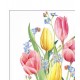 Pacote Com 20 Guardanapos 33x33cm Tulips Bouquet Fsc Mix